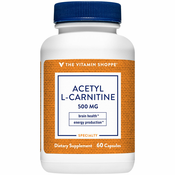 Brain & Memory Support The Vitamin Shoppe Acetyl-L-Carnitine - 500 MG (60 Capsules) hero