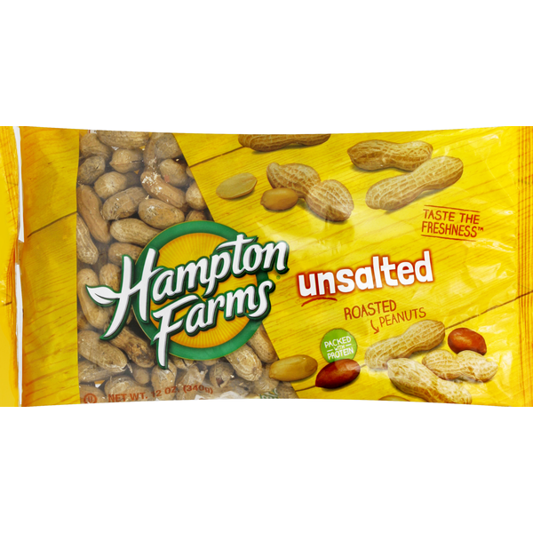 Nuts, Seeds & Dried Fruit Hampton Farms Peanuts, Roasted, Unsalted hero