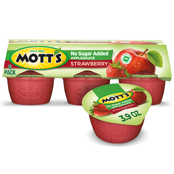 Canned/Jarred Fruits Mott's No Sugar Added Strawberry Applesauce hero