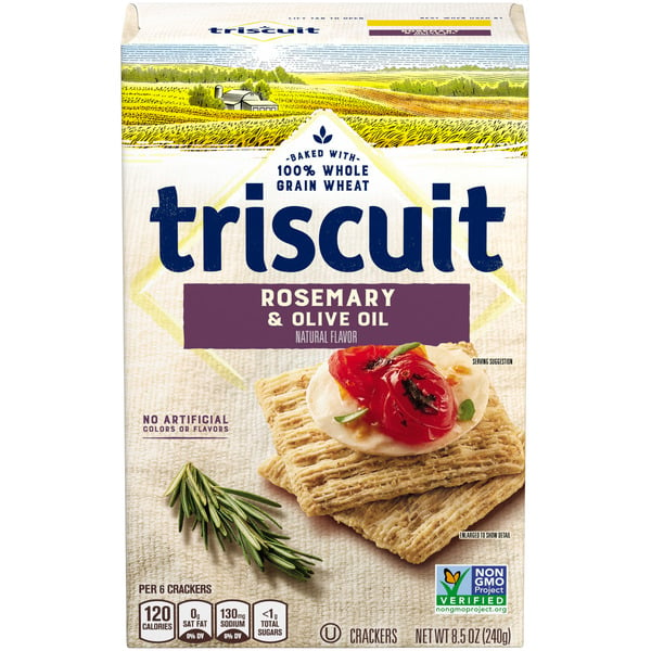 Crackers Triscuit Rosemary & Olive Oil Whole Grain Wheat Crackers hero