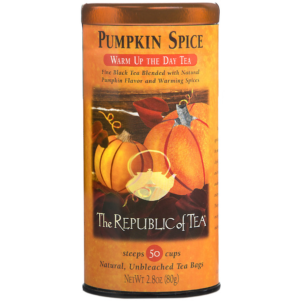 Tea The Republic of Tea Pumpkin Spice Black Tea Bags hero