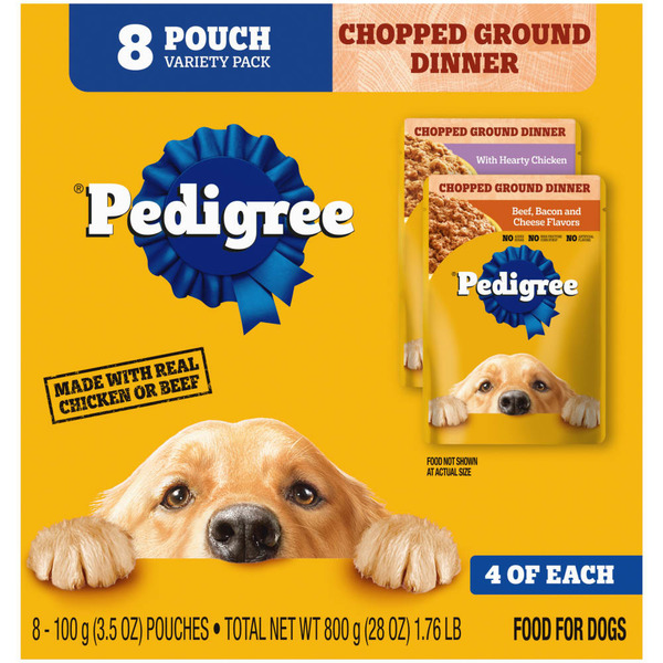 Dog Food & Care Pedigree Chopped Ground Dinner Variety Pack hero