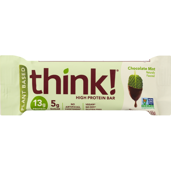 Energy & Granola Bars think! High Protein Bar, Chocolate Mint hero