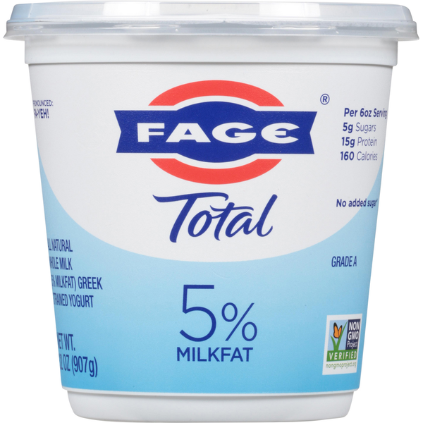 Greek Yogurt FAGE Total Milkfat Greek Strained Yogurt hero