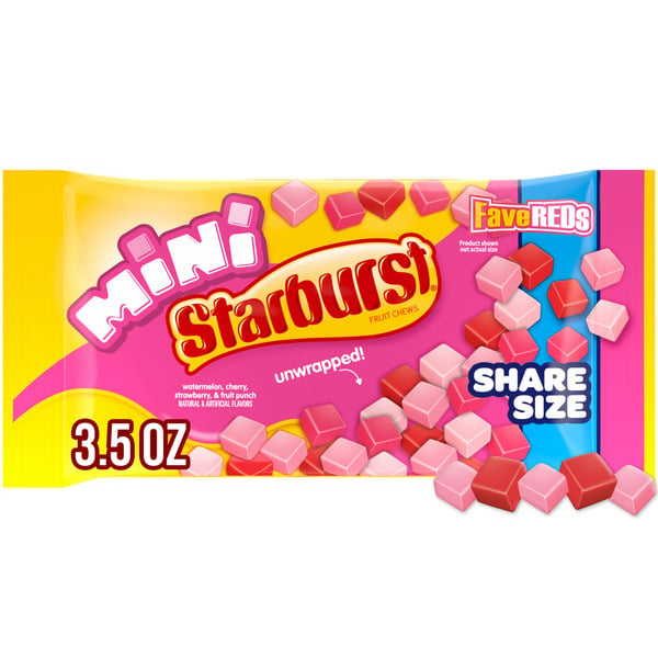 Candy & Chocolate STARBURST FaveRED's Minis Size Fruit Chews Chewy Candy hero