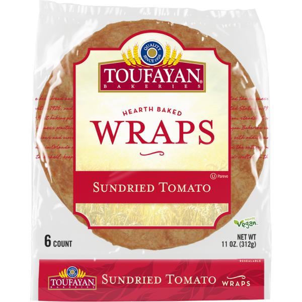 Bakery Bread & Rolls Toufayan Bakeries Sundried Tomato Wraps hero