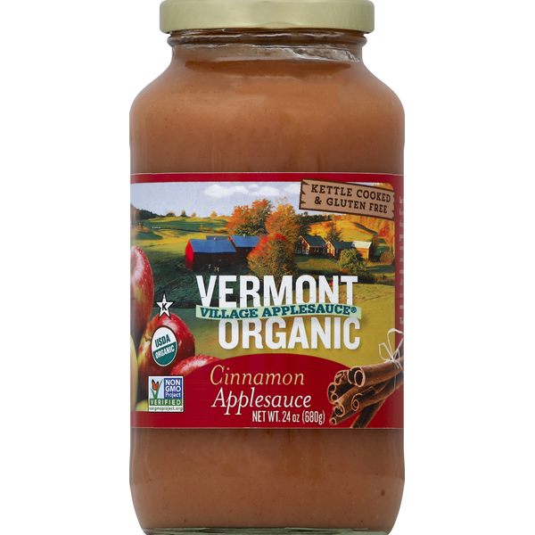 Canned Fruit & Applesauce Vermont Village Applesauce, Organic, Cinnamon hero