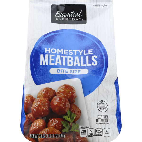 Frozen Meals Essential Everyday Meatballs, Homestyle, Bite Size hero