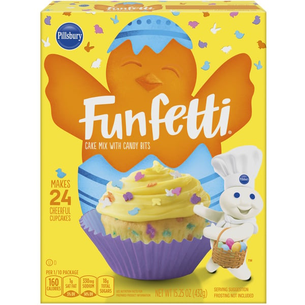 Baking Supplies & Decor Pillsbury Funfetti Spring Cake Mix With Candy Bits hero