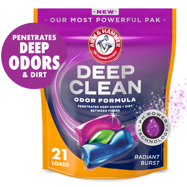 Arm & Hammer Deep Clean Odor Formula Laundry Detergent Power Paks hero