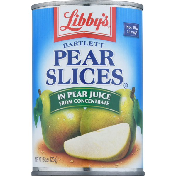 Canned Fruit & Applesauce Libby's Pear Slices, in Pear Juice, Bartlett hero