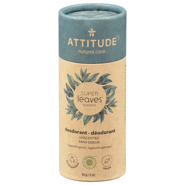 Deodorants ATTITUDE Deodorant, Unscented hero