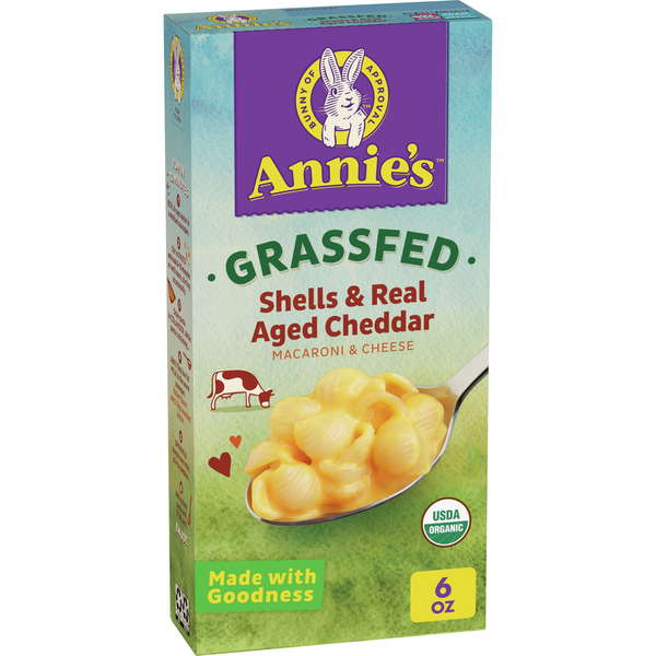 Instant Foods Annie's Organic Grassfed Shells and Real Aged Cheddar Mac and Cheese hero