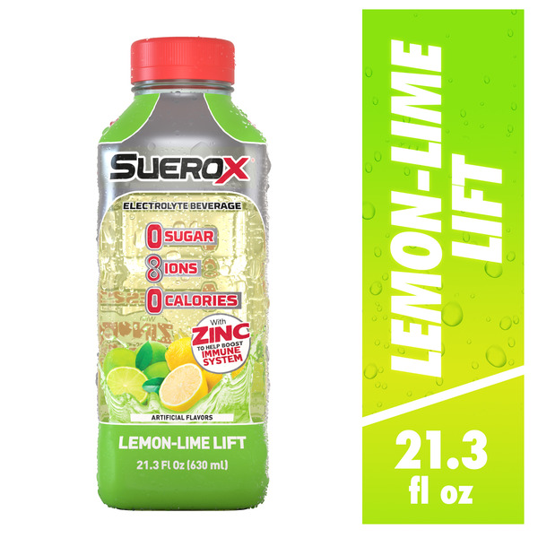 Energy & Sports Drinks SueroX Lemon Lime Electrolyte Drink: Zero Sugar, Maximum Hydration hero