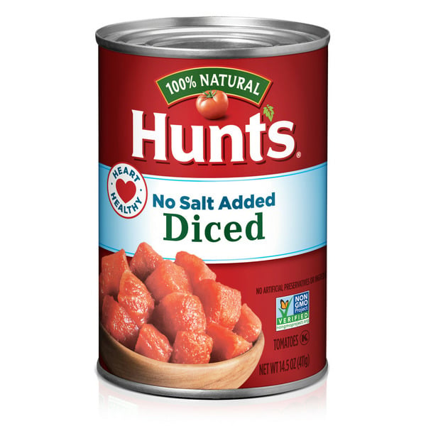 Canned & Jarred Vegetables Hunt's Diced Tomatoes No Salt Added hero