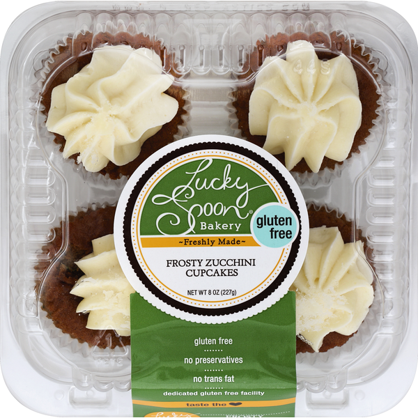 Bakery Desserts Lucky Spoon Bakery Cupcakes, Gluten Free, Frosty Zuccchini hero