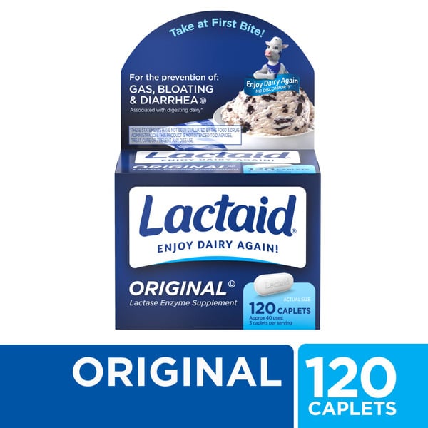 Vitamins & Supplements Lactaid Original Strength Lactose Intolerance Relief Caplets hero