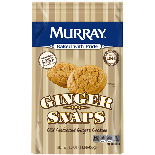 Cookies & Cakes Murray Cookies, Old Fashioned Ginger Snaps, 16 oz Bag hero