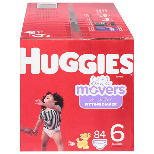 Diapers & Wipes Huggies Little Movers Baby Diapers, Size 6 (35+ lbs) hero