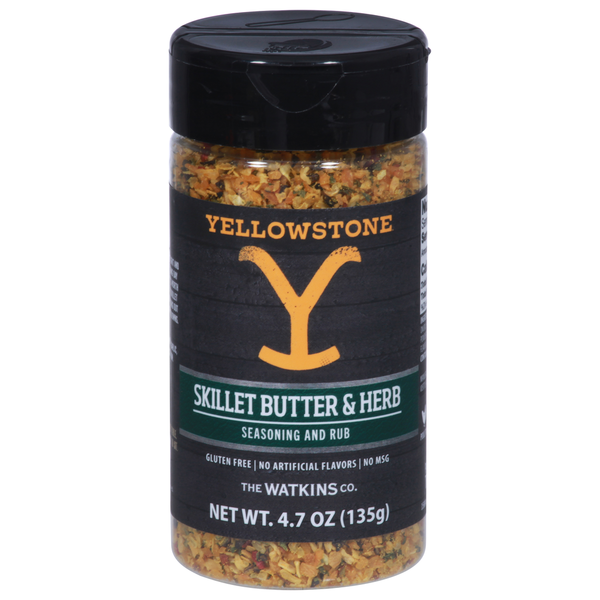 Spices & Seasonings Yellowstone Seasoning and Rub, Skillet Butter & Herb hero