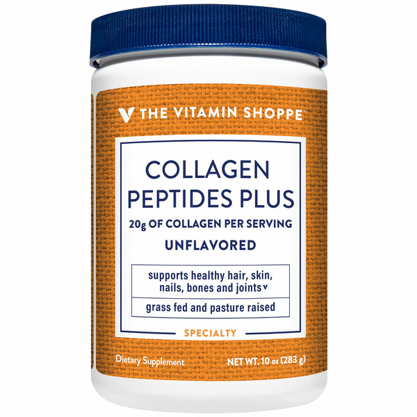 Hair, Skin & Nail Supplements The Vitamin Shoppe Unflavored Collagen Peptides Plus Powder hero