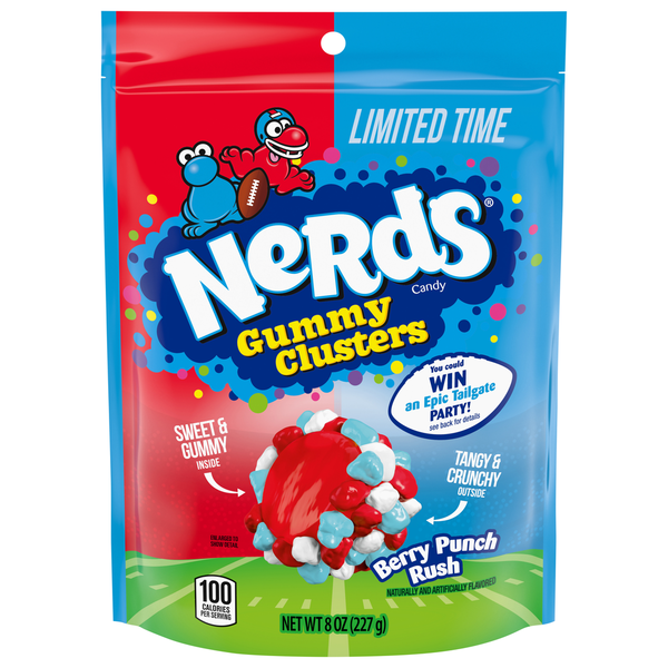 NERDS Candy, Gummy Clusters, Berry Punch Rush hero