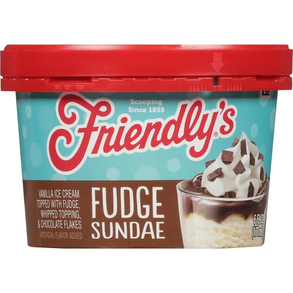 Ice Cream & Ice Friendly's Original Fudge Single Serve Sundae hero