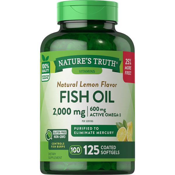 Supplements Nature's Truth Fish Oil Lemon Flavor Softgel hero