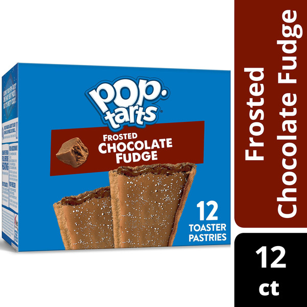 Energy & Granola Bars Pop-Tarts Toaster Pastries, Breakfast Foods, Kids Snacks, Frosted Chocolate Fudge hero