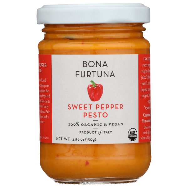 Condiments Bona Furtuna Pesto, Sweet Pepper hero