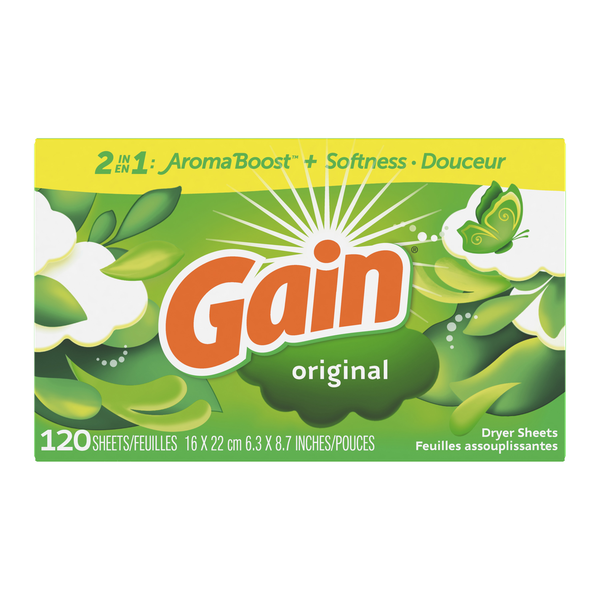 Laundry Gain Fabric Softener Dryer Sheets, Original hero