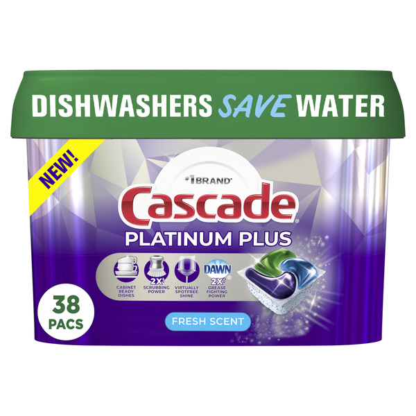 Cleaning Products Cascade Dishwasher Detergent Pods hero