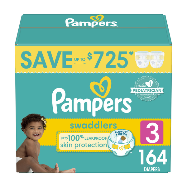 Diapers & Wipes Pampers Swaddlers Active Baby Diaper Size 3 hero