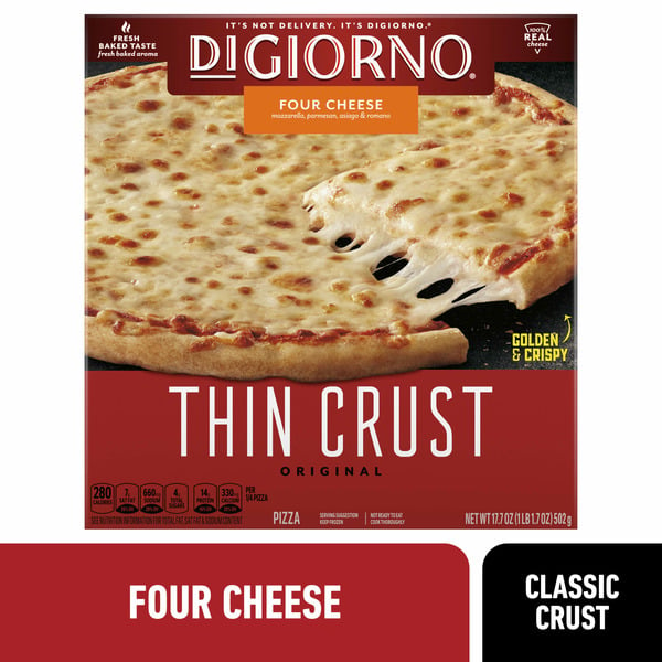 DiGiorno Classic Thin Crust Four Cheese Pizza hero