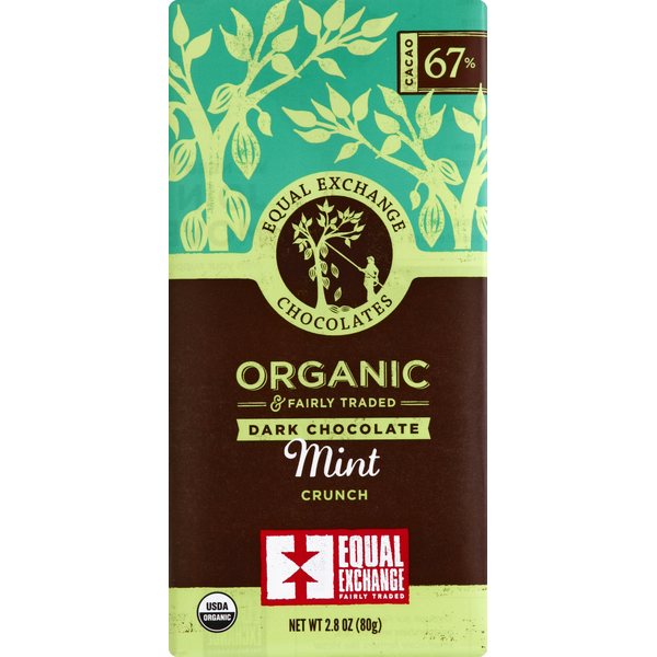 Candy & Chocolate Equal Exchange Dark Chocolate, Organic, Mint Crunch hero