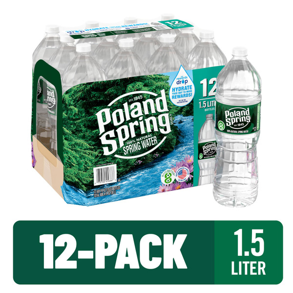 Water, Seltzer & Sparkling Water Poland spring 100% Natural Spring Water hero