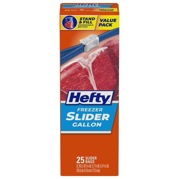 Food Storage Hefty Freezer Slider Bags Value Pack hero