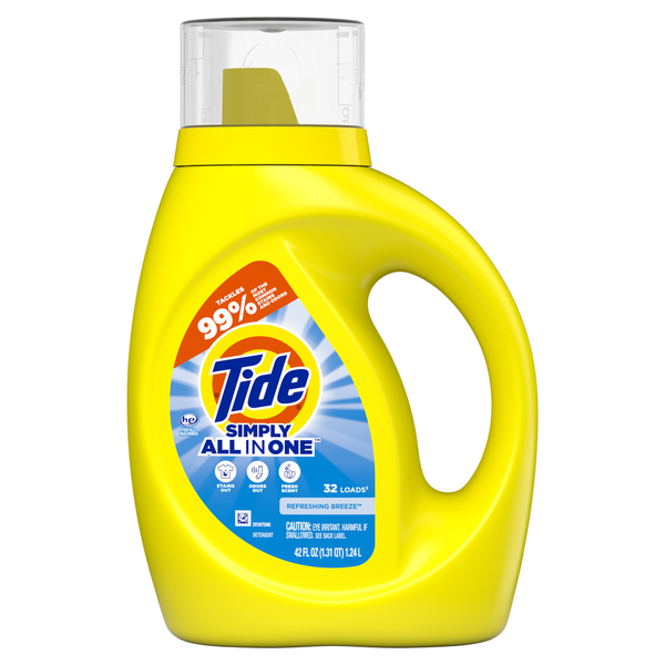 Laundry Tide Simply Liquid Laundry Detergent, Refreshing Breeze hero