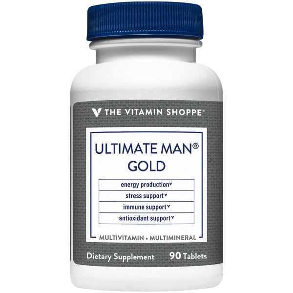 Men's Multivitamins The Vitamin Shoppe Ultimate Man Gold Multivitamin & Multimineral (90 Tablets) hero