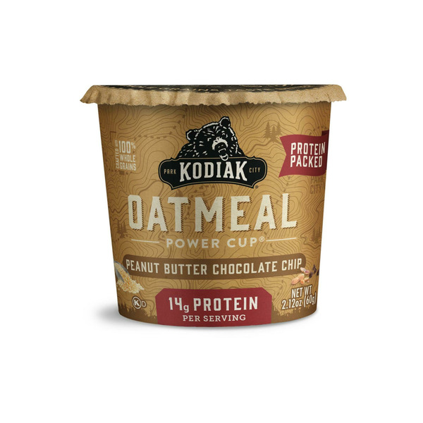 Cereal Kodiak Peanut Butter Chocolate Chip Oatmeal in a Cup hero