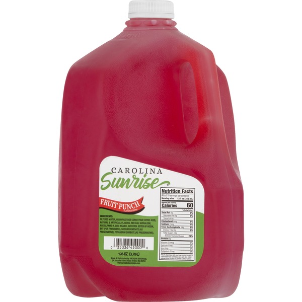 Juice & Nectars Carolina Sunrise Flavored Drink, Fruit Punch, Jug hero