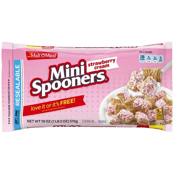 Cereal Malt-O-Meal Frosted Mini Spooners Strawberry Cream hero