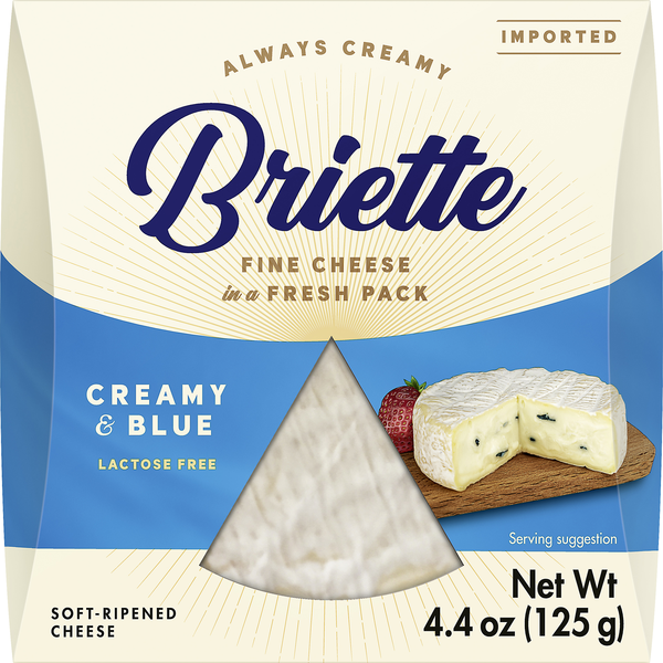 Specialty Cheeses Briette Cheese, Soft-Ripened, Creamy & Blue hero