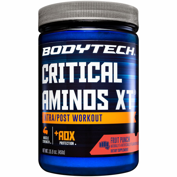 Intra/Post Workout & Recovery BodyTech Critical Aminos XT Intra/Post Workout - Fruit Punch (15.9 oz. / 45 Servings) hero