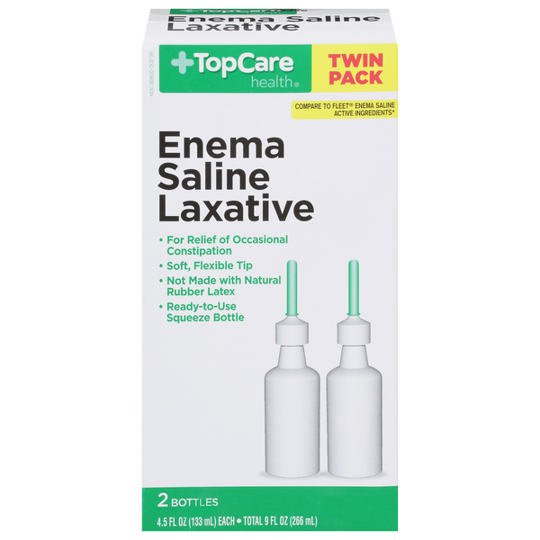 Digestion TopCare Enema Saline Laxative, Twin Pack hero