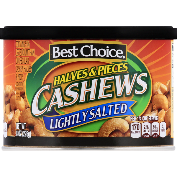 Nuts, Seeds & Dried Fruit Best Choice Cashews, Halves & Pieces, Lightly Salted hero