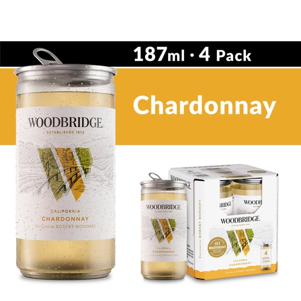 Boxed & Packaged Wine Woodbridge Chardonnay White Wine Mini Cans hero