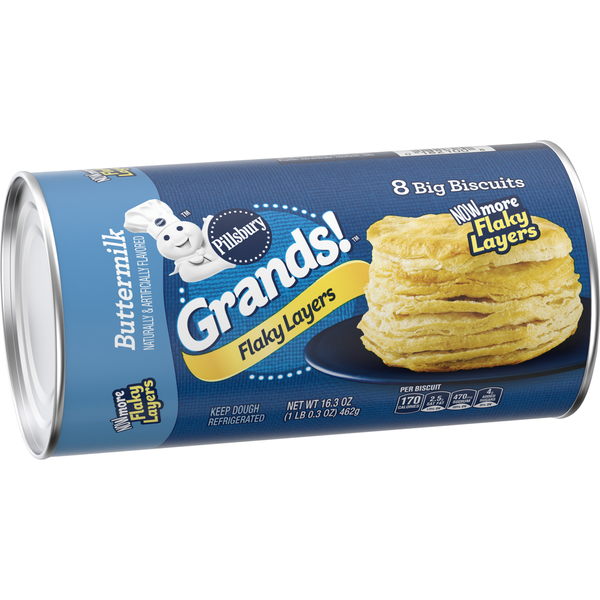 Baking & Supplies Pillsbury Flaky Layers, Buttermilk Biscuit Dough hero