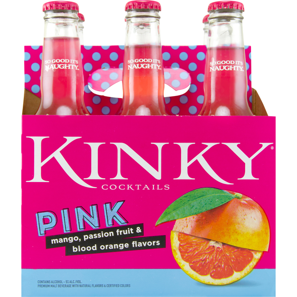 Flavored Malt Beverage KINKY Cocktails, Pink, 6 Pack hero