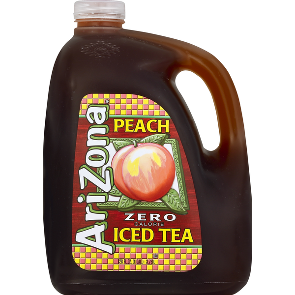 Tea Beverages AriZona Iced Tea, Zero Calorie, Peach hero